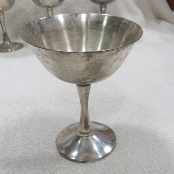 Golem 6-ounce Silverplated Goblets - Set of 4 - Picture 4 of 6